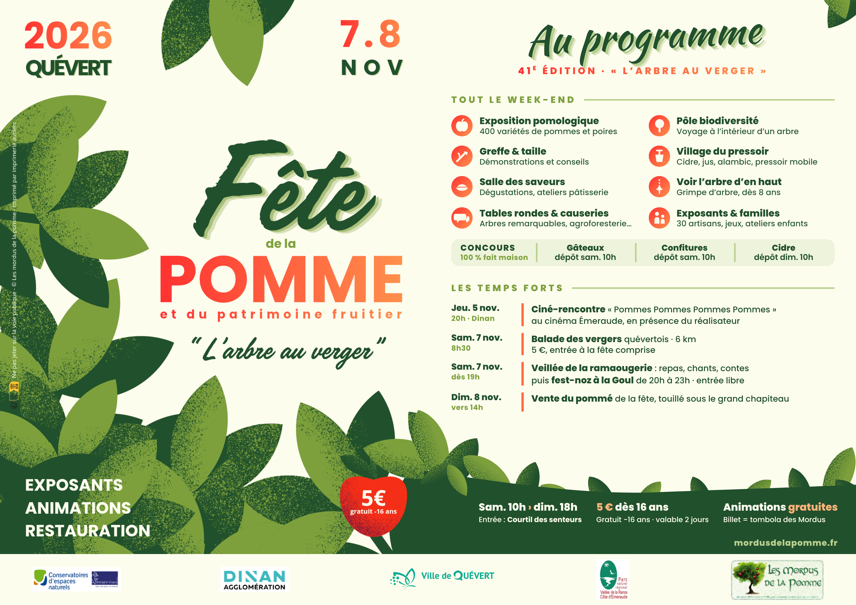 Affiche de la Fête de la Pomme et temps forts du programme
